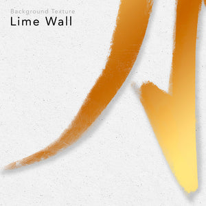 Close up on a kanji digital design with gold ink kanji on top of a lime wall background.