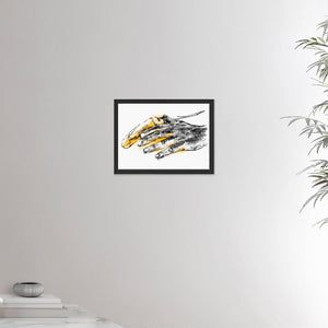 12x16 inches canvas depicting a pair of healing hands. Drawing made for massage professionals. Drawn in a realistic carbon style. From the Healing Hands collection.