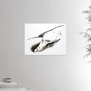 18x24 inches canvas depicting a massage hitting a trigger point. Made in a realistic carbon style. From the Healing Hands collection.