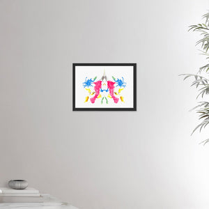 12x16 inches black framed poster depicting the tenth Rorscharch drawing. Perfect for psychotherapists. From the Rorscharch collection.