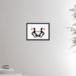 12x16 inches black framed poster depicting the third Rorscharch drawing. Perfect for psychotherapists. From the Rorscharch collection.