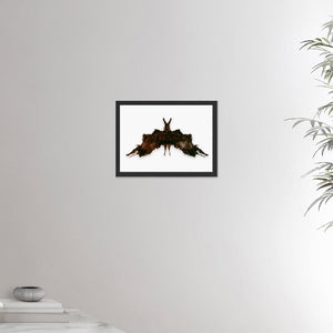 12x16 inches black framed poster depicting the fifth Rorscharch drawing. Perfect for psychotherapists. From the Rorscharch collection.