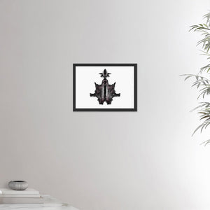 12x16 inches black framed poster depicting the sixth Rorscharch drawing. Perfect for psychotherapists. From the Rorscharch collection.