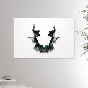 24x36 inches canvas depicting the seventh Rorscharch drawing. Perfect for psychotherapists. From the Rorscharch collection.