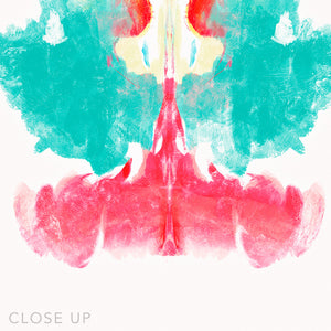 Close up on a digital desgin depicting the ninth Rorscharch drawing. Perfect for psychotherapists. From the Rorscharch collection.