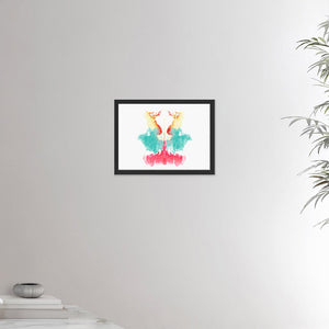 12x16 inches black framed poster depicting the ninth Rorscharch drawing. Perfect for psychotherapists. From the Rorscharch collection.