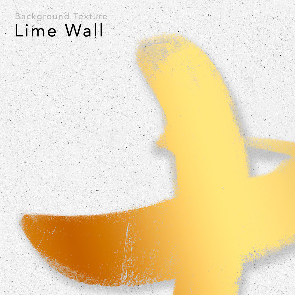 Zoom in on a digital design of a Kanji Symbol. Gold ink on a lime wall textured background.