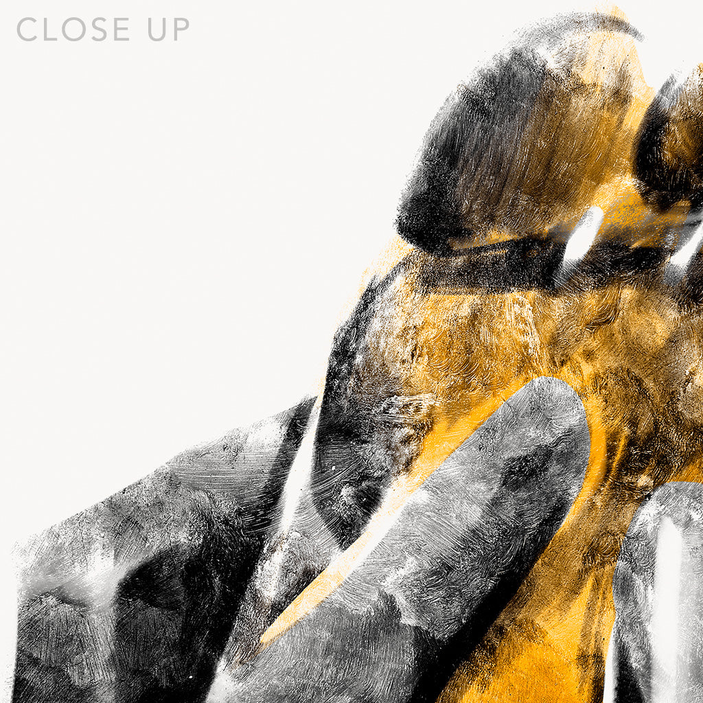 Zoom in on a digital design depicting a foot massage. Toes and fingers in a realistic carbon style.