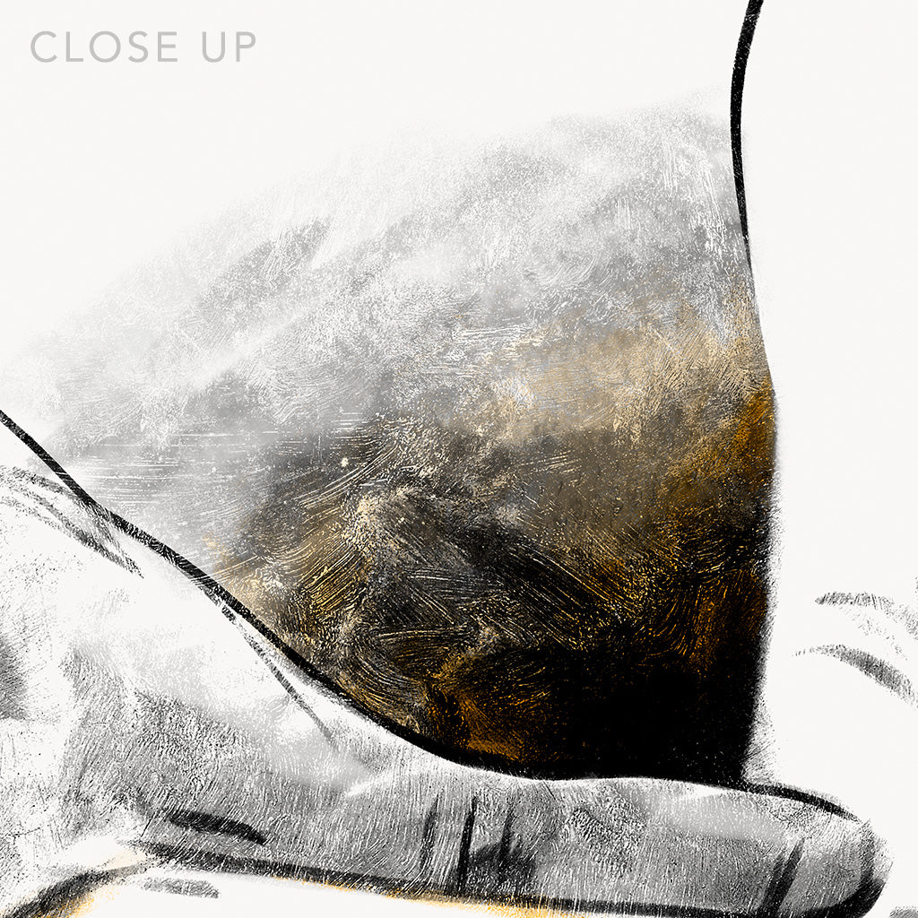 24x36 inches canvas depicting a deep tissue massage. Made in a realistic carbon style. From the Healing Hands collection.