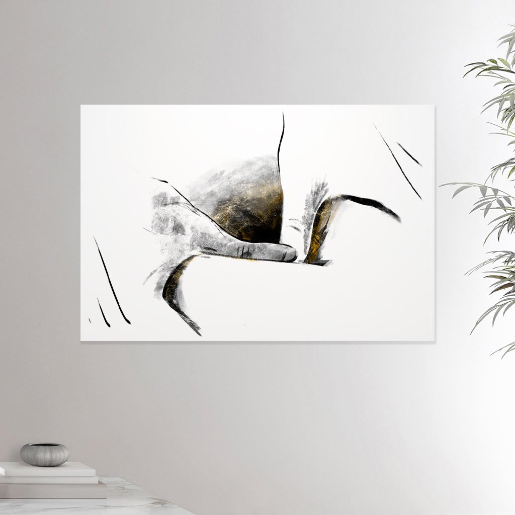 24x36 inches canvas depicting a deep tissue massage. Made in a realistic carbon style. From the Healing Hands collection.
