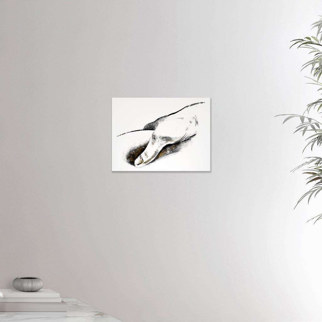 12x16 inches canvas depicting a massage hitting a trigger point. Made in a realistic carbon style. From the Healing Hands collection.