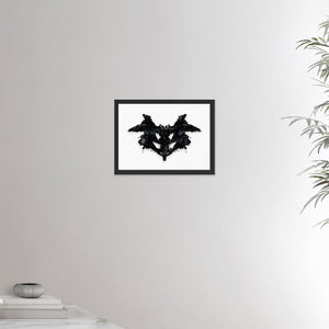 12x16 inches black framed poster depicting a Rorscharch drawing. Perfect for psychotherapists. From the Rorscharch collection.