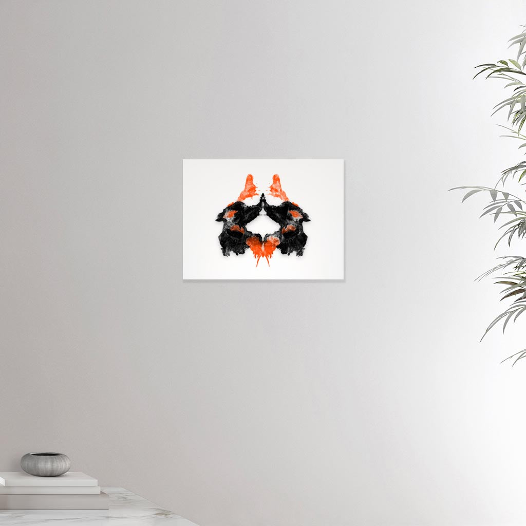 12x16 inches canvas depicting the second Rorscharch drawing. Perfect for psychotherapists. From the Rorscharch collection.