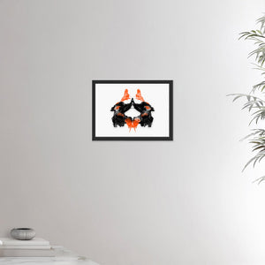 12x16 inches black framed poster depicting the second Rorscharch drawing. Perfect for psychotherapists. From the Rorscharch collection.