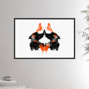 24x36 inches black framed poster depicting the second Rorscharch drawing. Perfect for psychotherapists. From the Rorscharch collection.