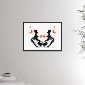 18x24 inches black framed poster depicting the third Rorscharch drawing. Perfect for psychotherapists. From the Rorscharch collection.