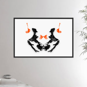 24x36 inches black framed poster depicting the third Rorscharch drawing. Perfect for psychotherapists. From the Rorscharch collection.