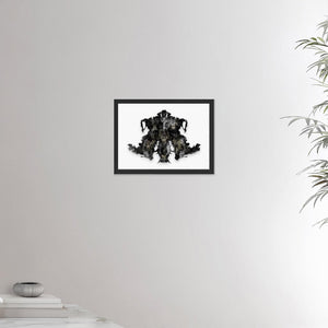 12x16 inches black framed poster depicting the fourth Rorscharch drawing. Perfect for psychotherapists. From the Rorscharch collection.