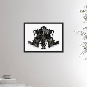 18x24 inches black framed poster depicting the fourth Rorscharch drawing. Perfect for psychotherapists. From the Rorscharch collection.