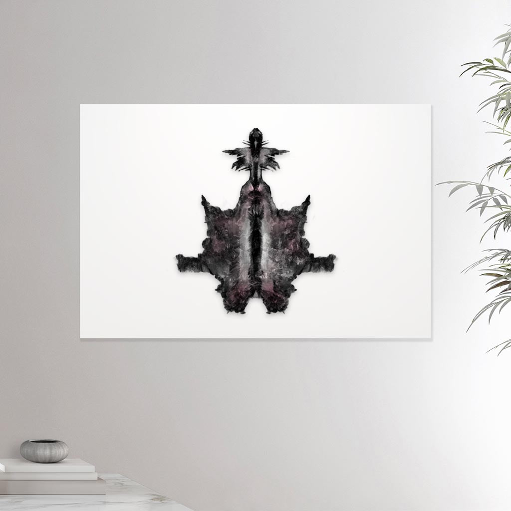 24x36 inches canvas depicting the sixth Rorscharch drawing. Perfect for psychotherapists. From the Rorscharch collection.