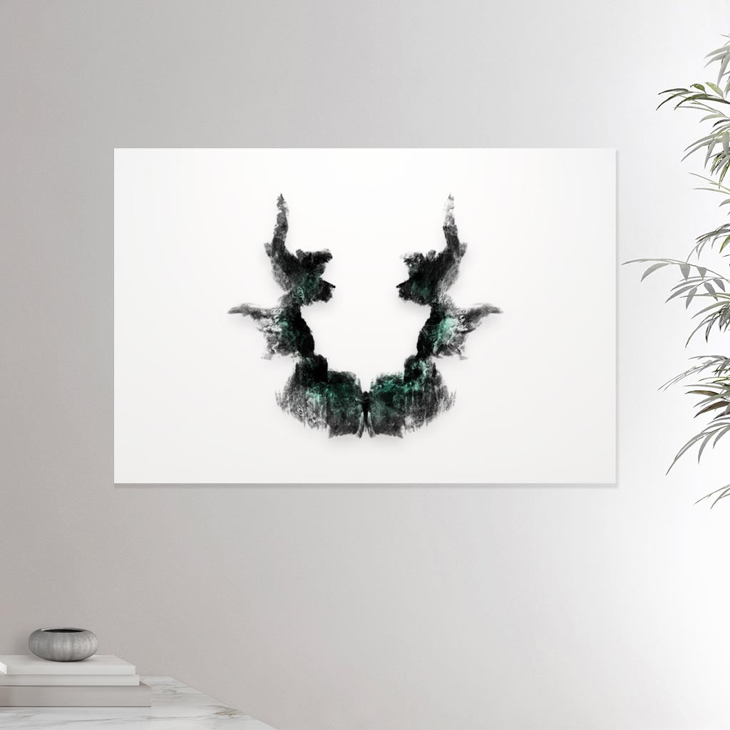 24x36 inches canvas depicting the seventh Rorscharch drawing. Perfect for psychotherapists. From the Rorscharch collection.