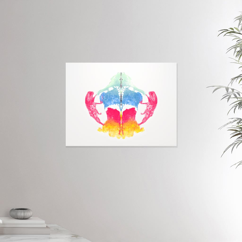 18x24 inches canvas depicting the eigth Rorscharch drawing. Perfect for psychotherapists. From the Rorscharch collection.