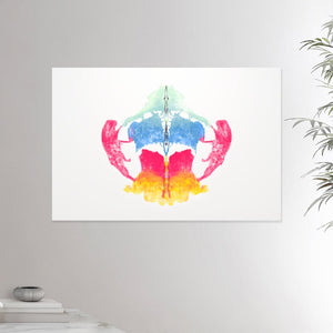 24x36 inches canvas depicting the eigth Rorscharch drawing. Perfect for psychotherapists. From the Rorscharch collection.