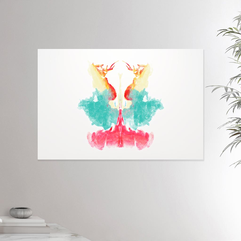 24x26 inches canvas depicting the ninth Rorscharch drawing. Perfect for psychotherapists. From the Rorscharch collection.